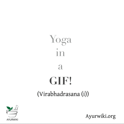 Yoga in a GIF - Virabhadrasana 1