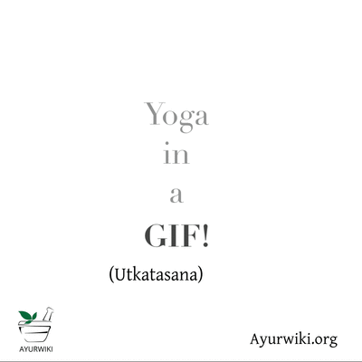 Yoga in a GIF - Utkatasana