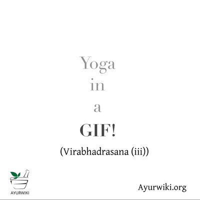 Yoga in a GIF - Virabhadrasana III